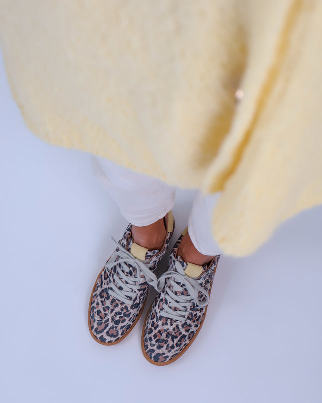 DWRS Poona Leopard Sneaker Low - Butter