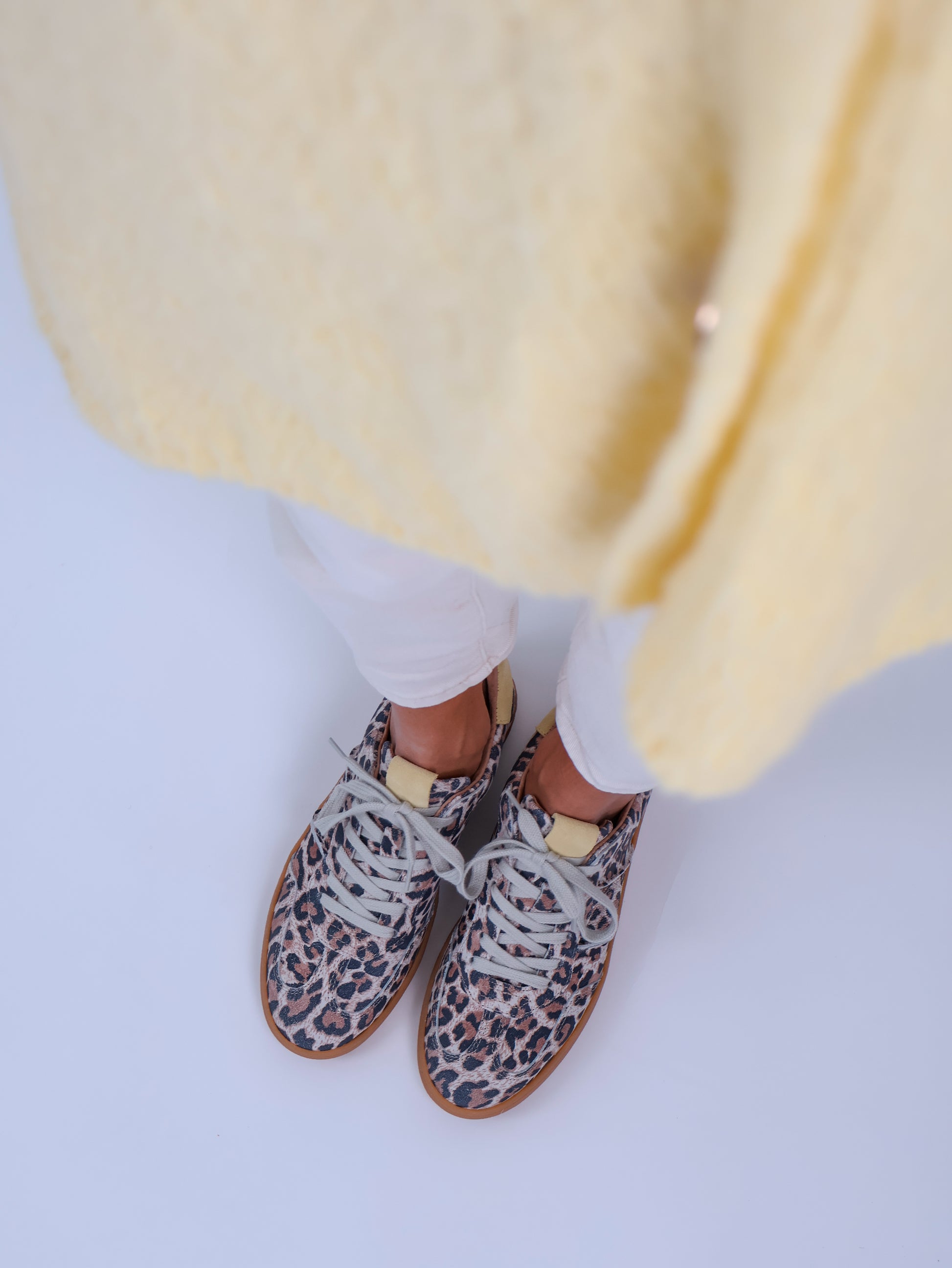DWRS Poona Leopard Sneaker Low - Butter
