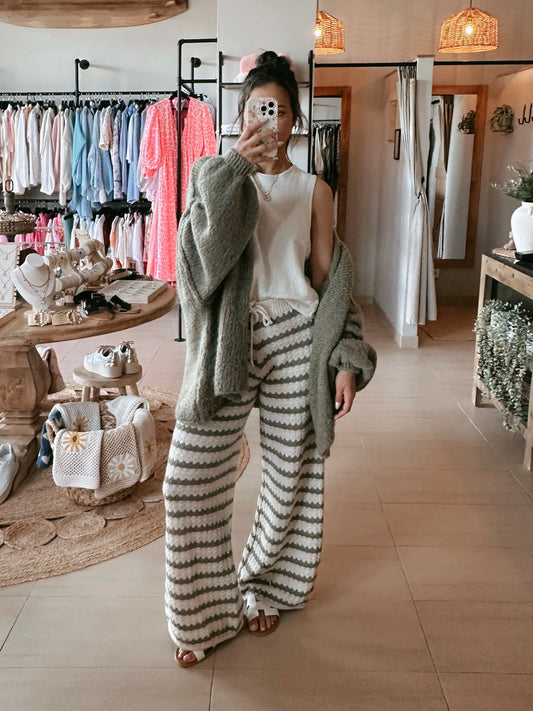 Strickhose Olive