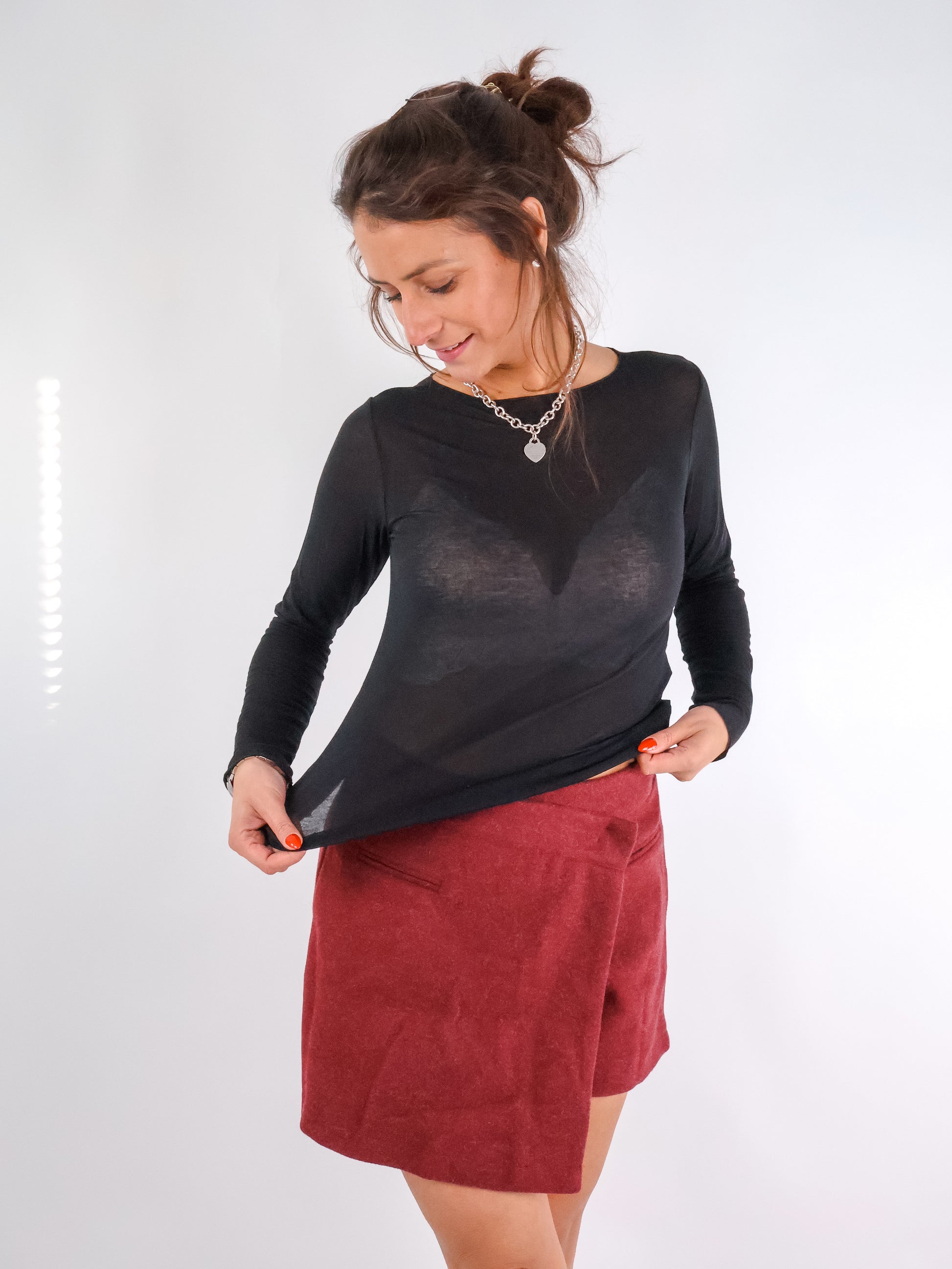 Cashmere Longsleeve Schwarz