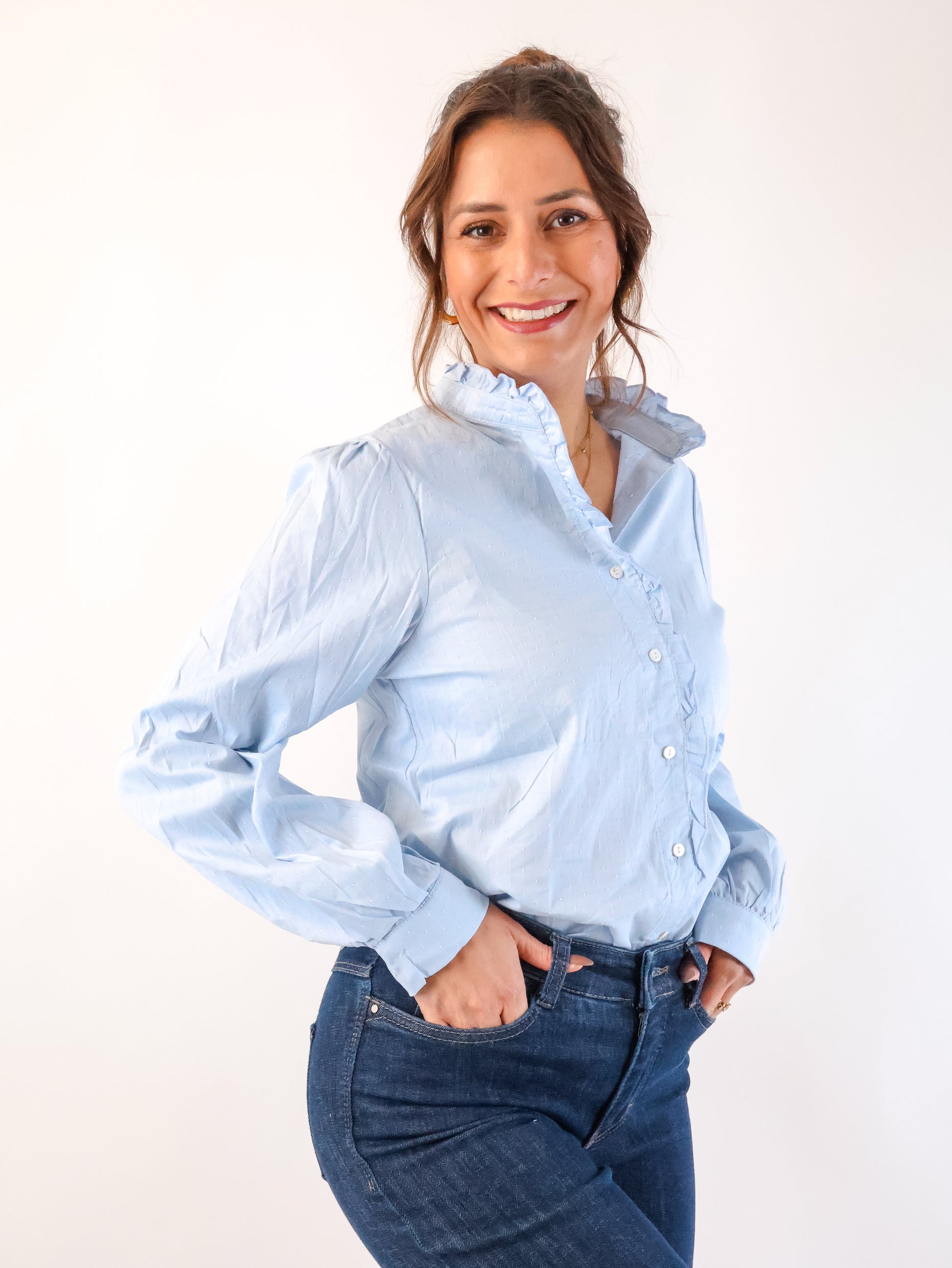 Elli Baumwollbluse Sky