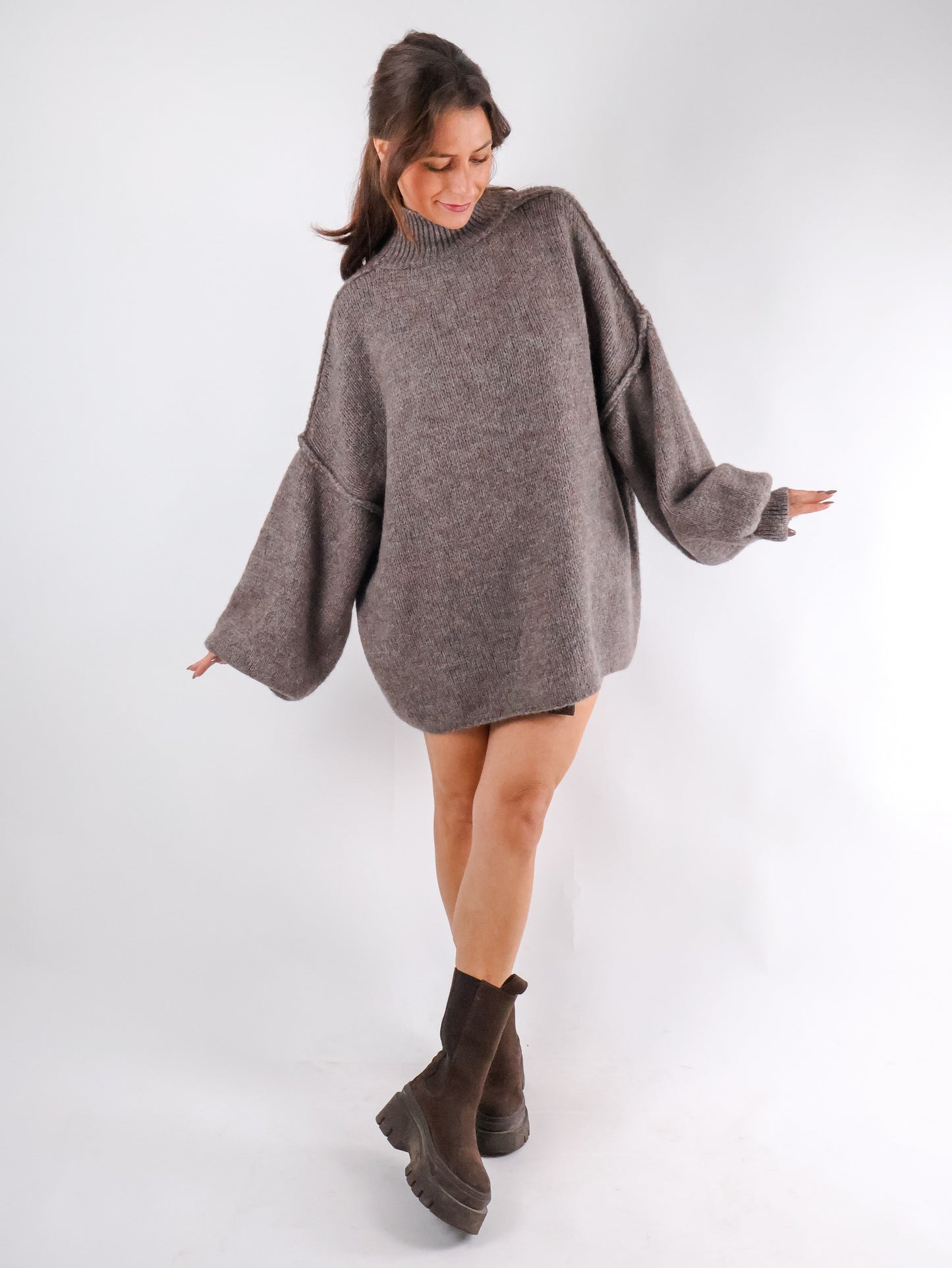 Oversize Pullover Marron