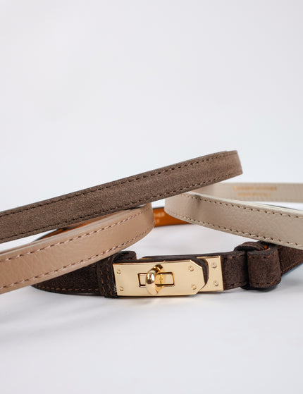 Taillengürtel 100% Leder Beige