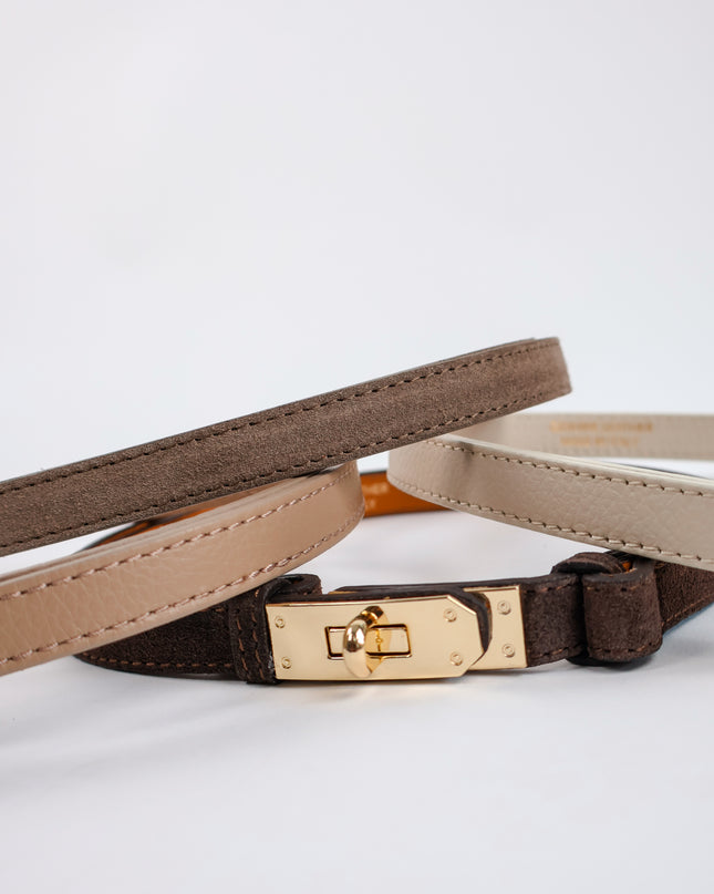 Taillengürtel 100% Leder Beige