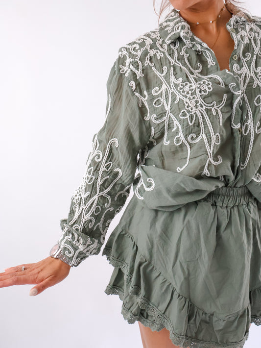 Laya Bluse Olive