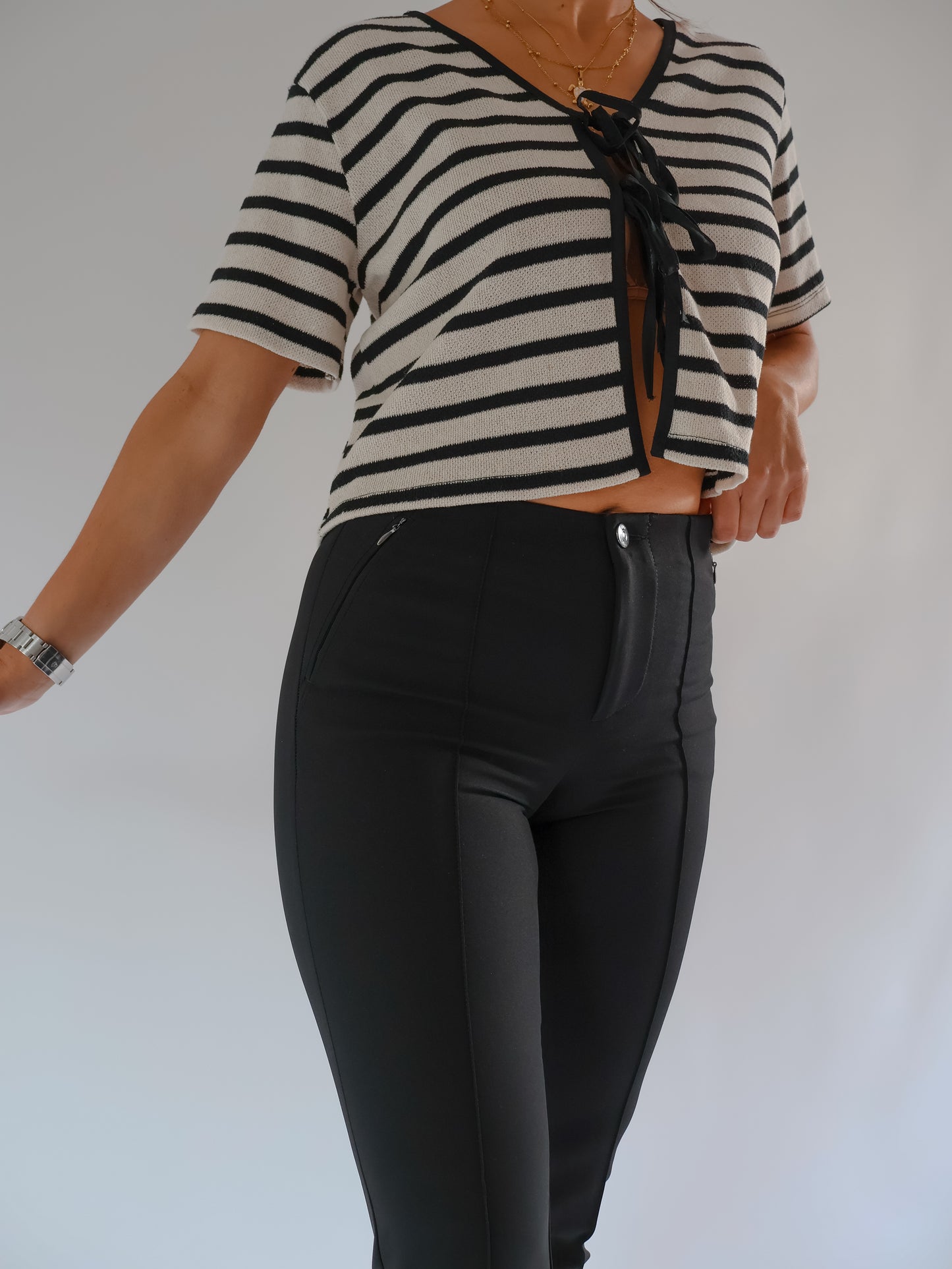 Mac Zip Hose Anna Schwarz