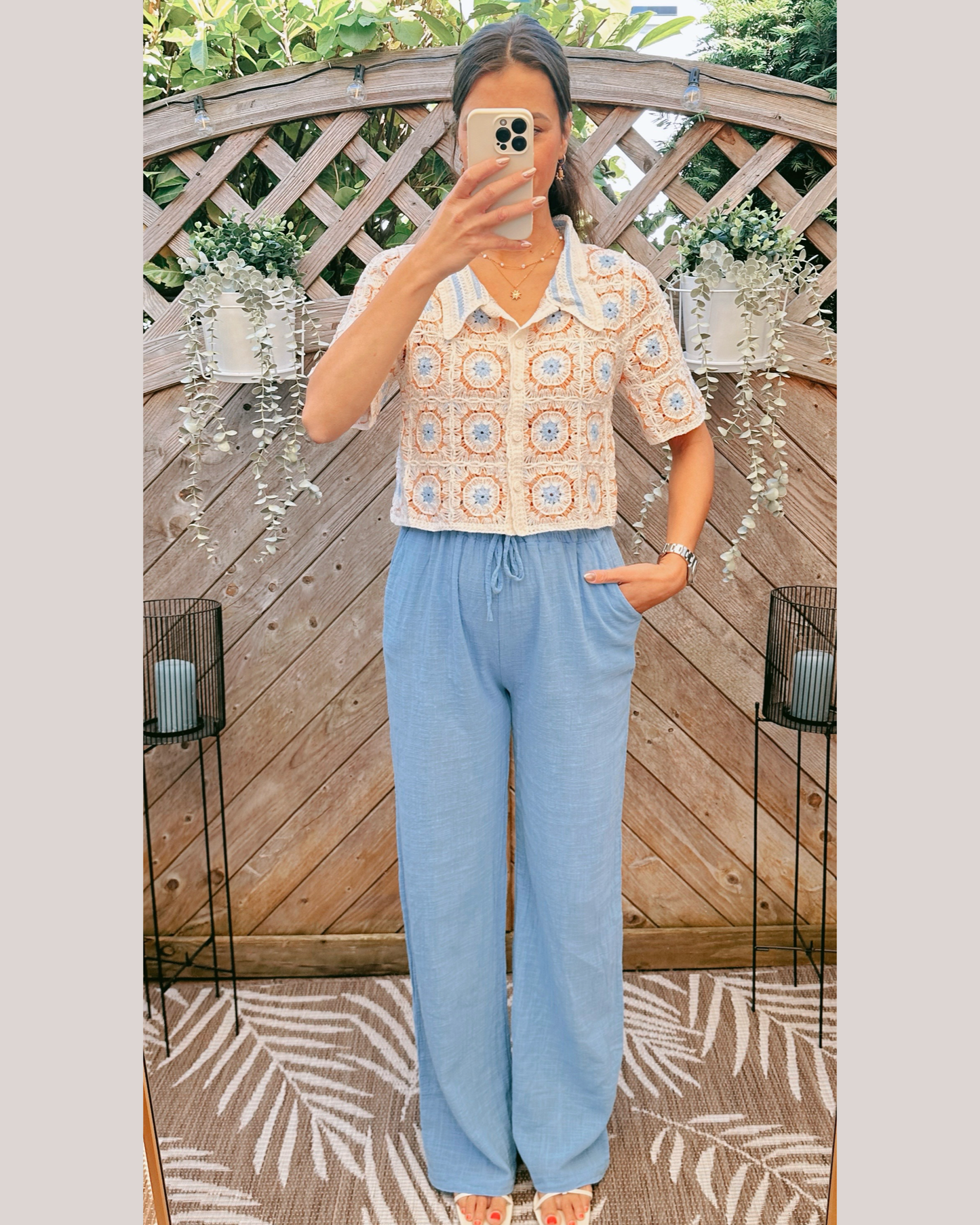 Julia Musselinhose Skyblue