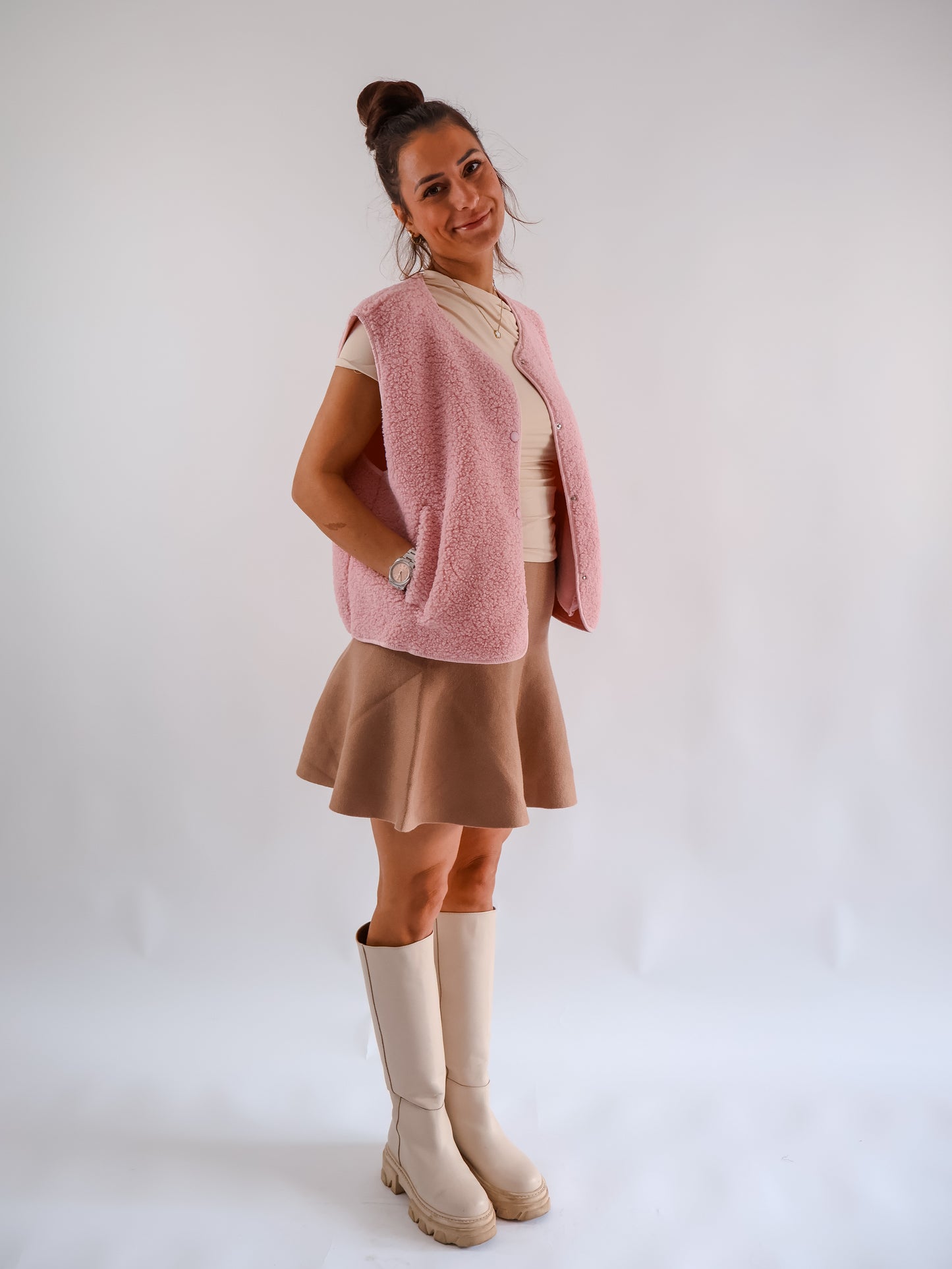 Flauschi Weste Rosé
