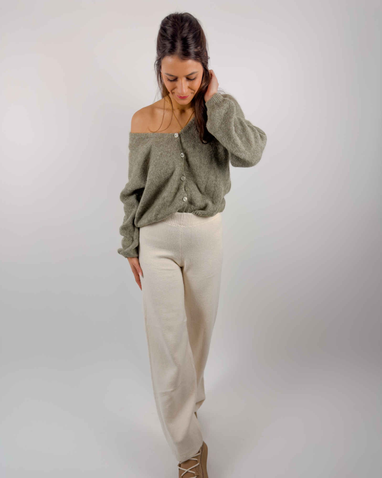 Lena Wollhose Creme