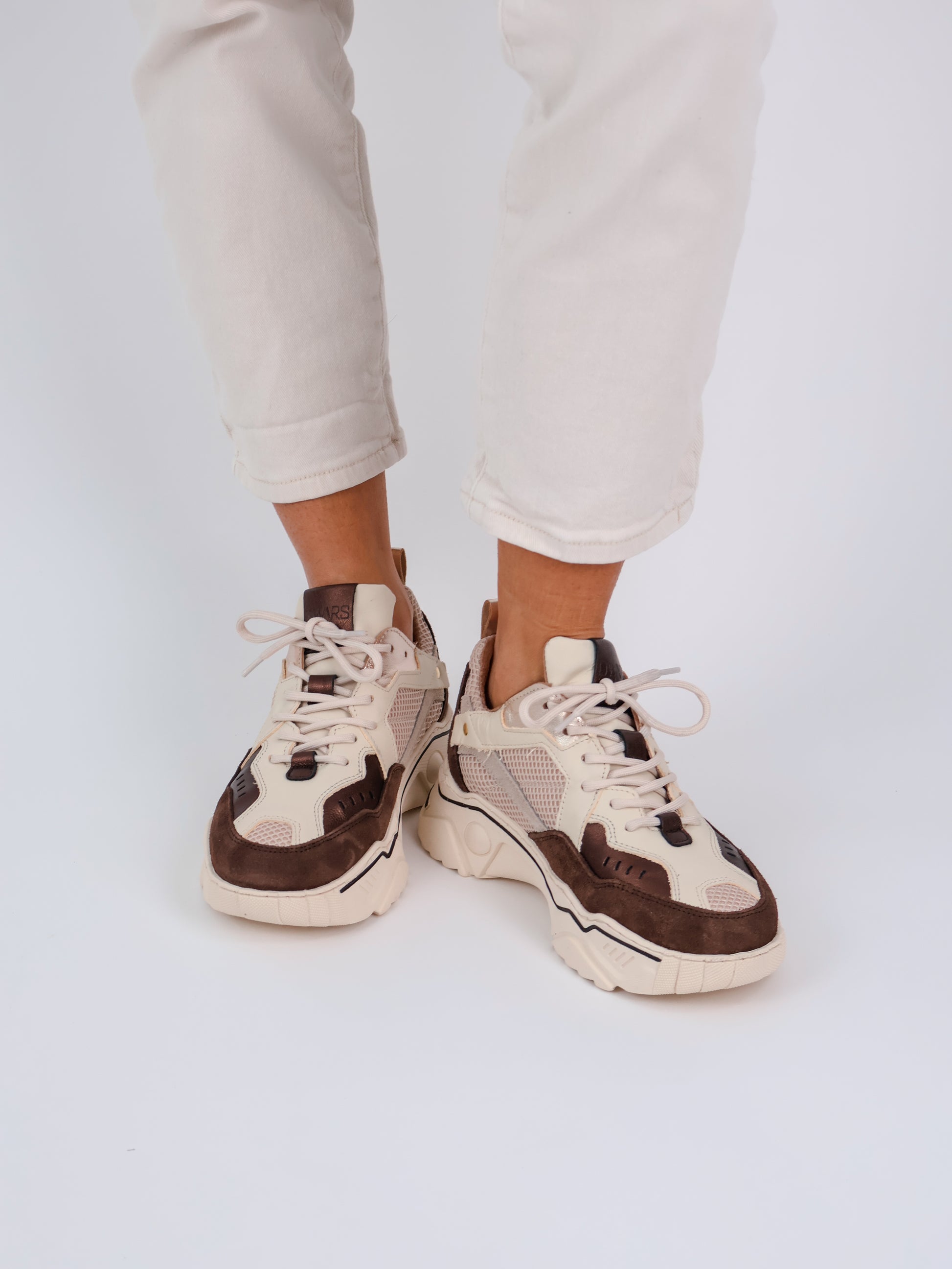DWRS Pluto Sneaker Offwhite & Darkbrown