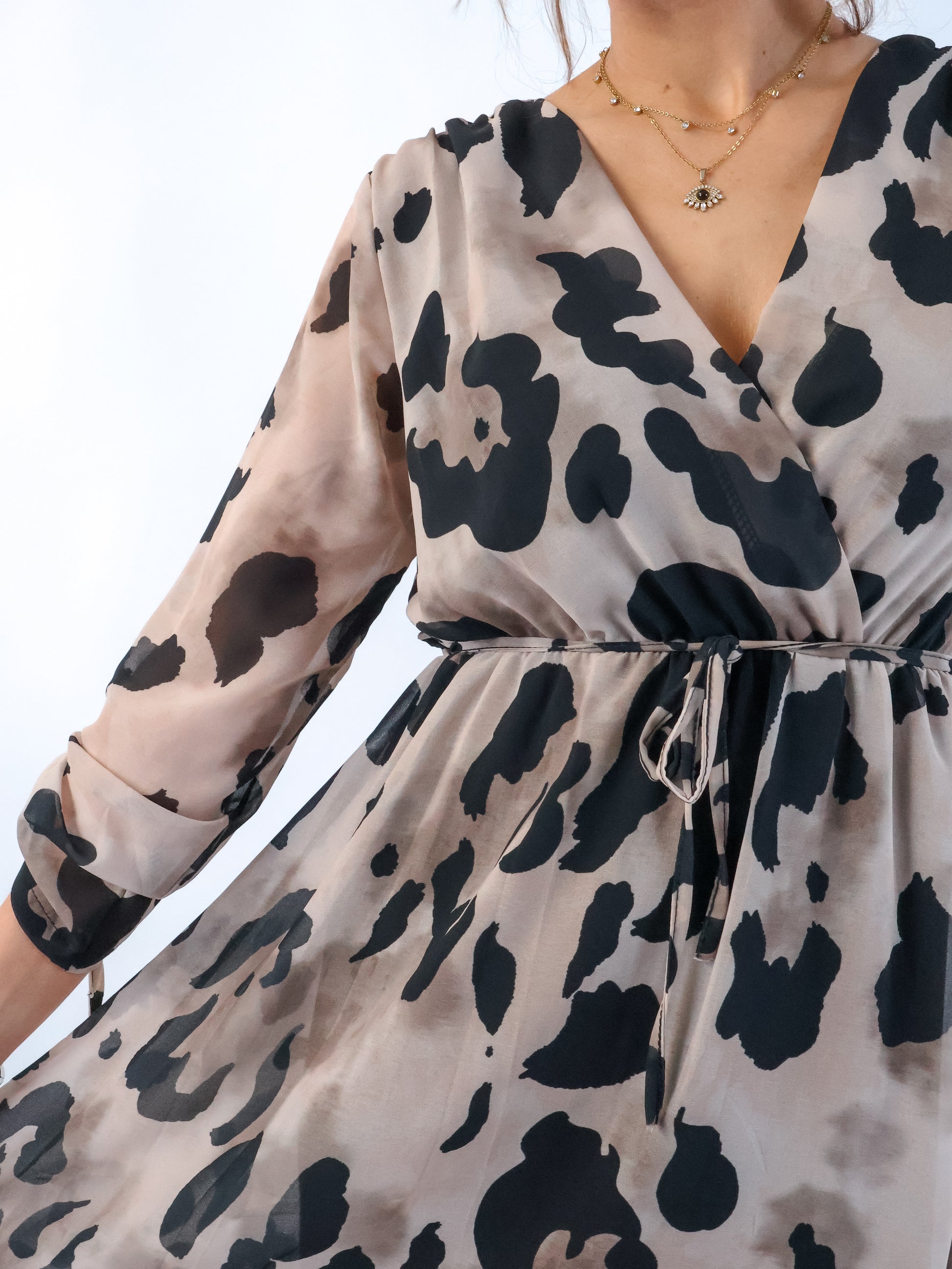 Diane Wickelkleid Beige