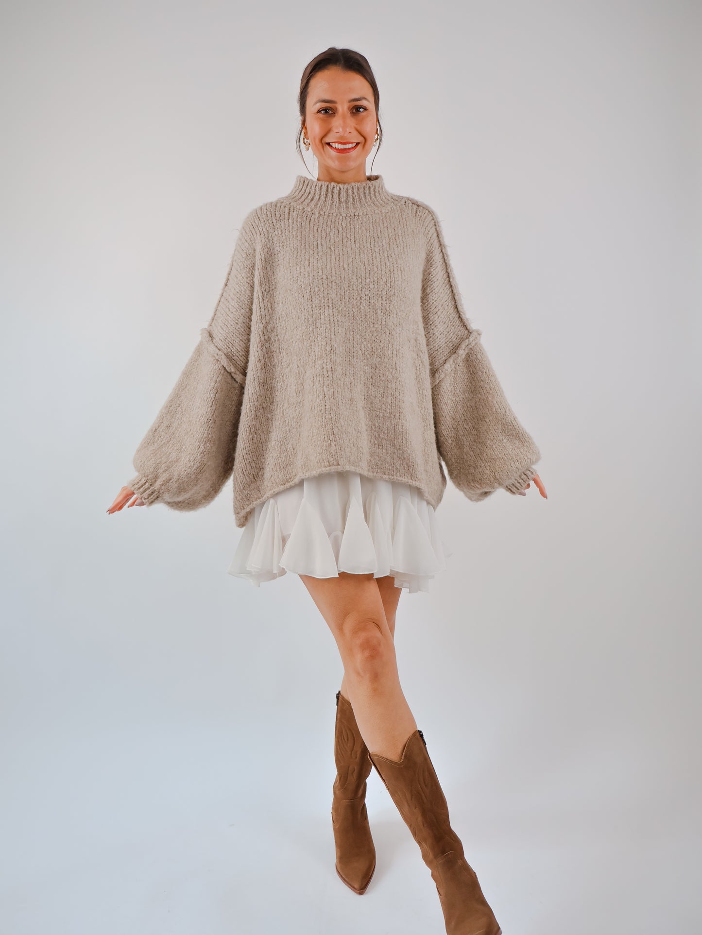 Oversize Cozy Pullover Taupe