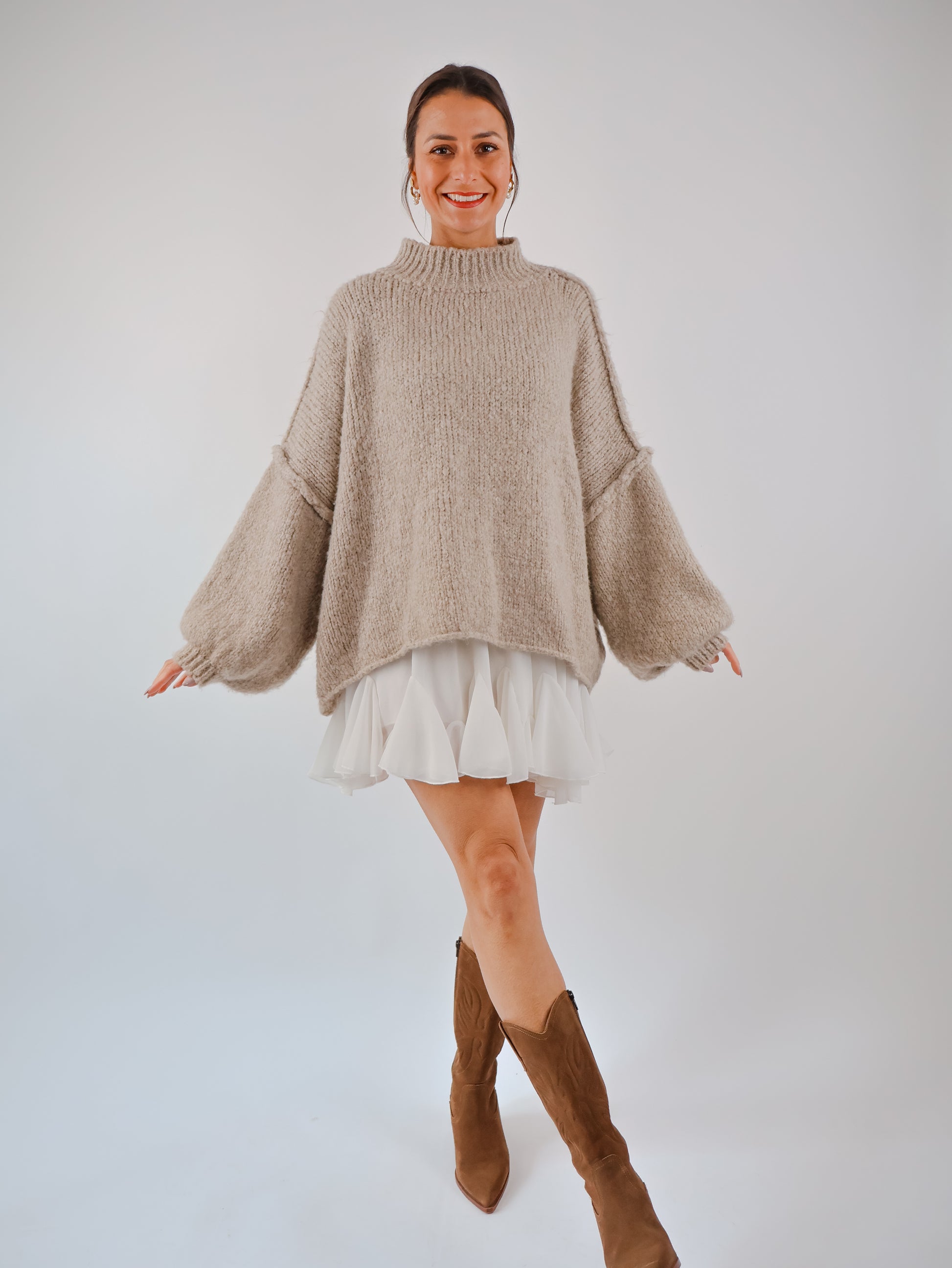 Oversize Cozy Pullover Taupe