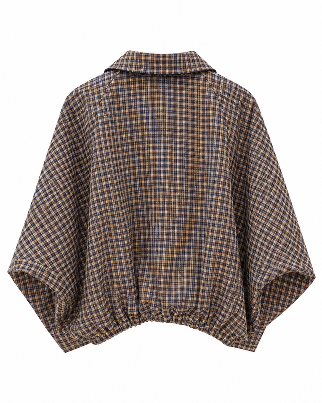 Karo Bomberjacke Camel