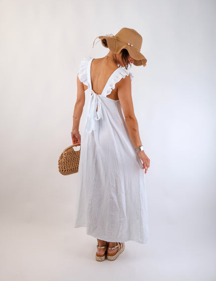 Estrella Musselin Kleid Weiß