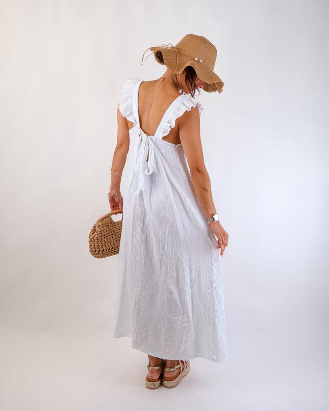 Estrella Musselin Kleid Weiß