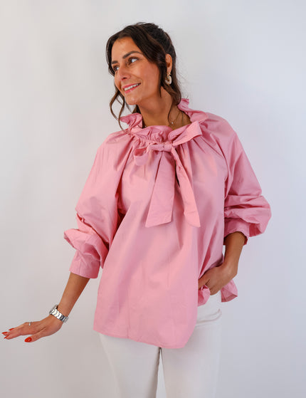 Bow Bluse Rosa