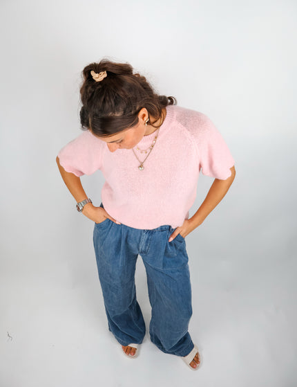 Wave Alpaka Pullover Rose