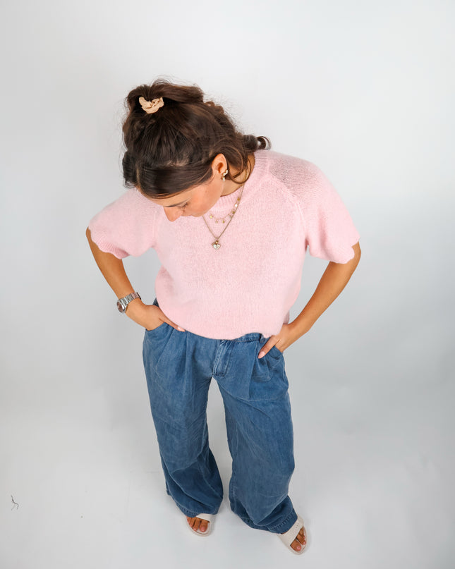 Wave Alpaka Pullover Rose