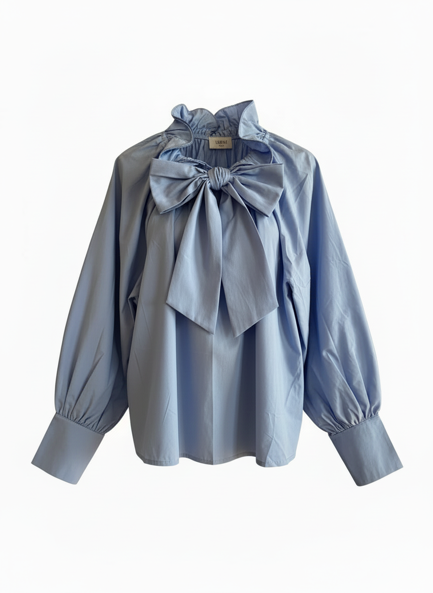 Bow Bluse Sky