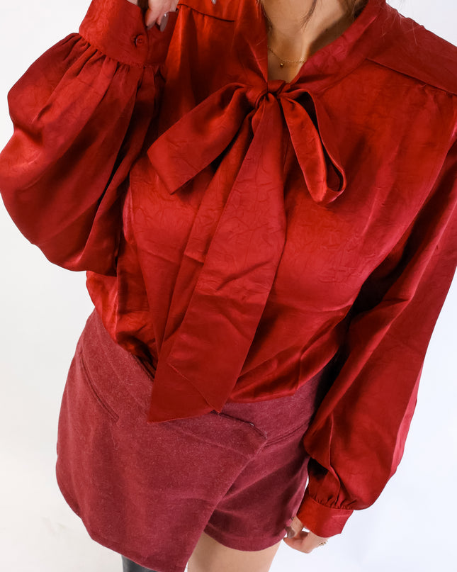 Romina Schlupenbluse Bordeaux
