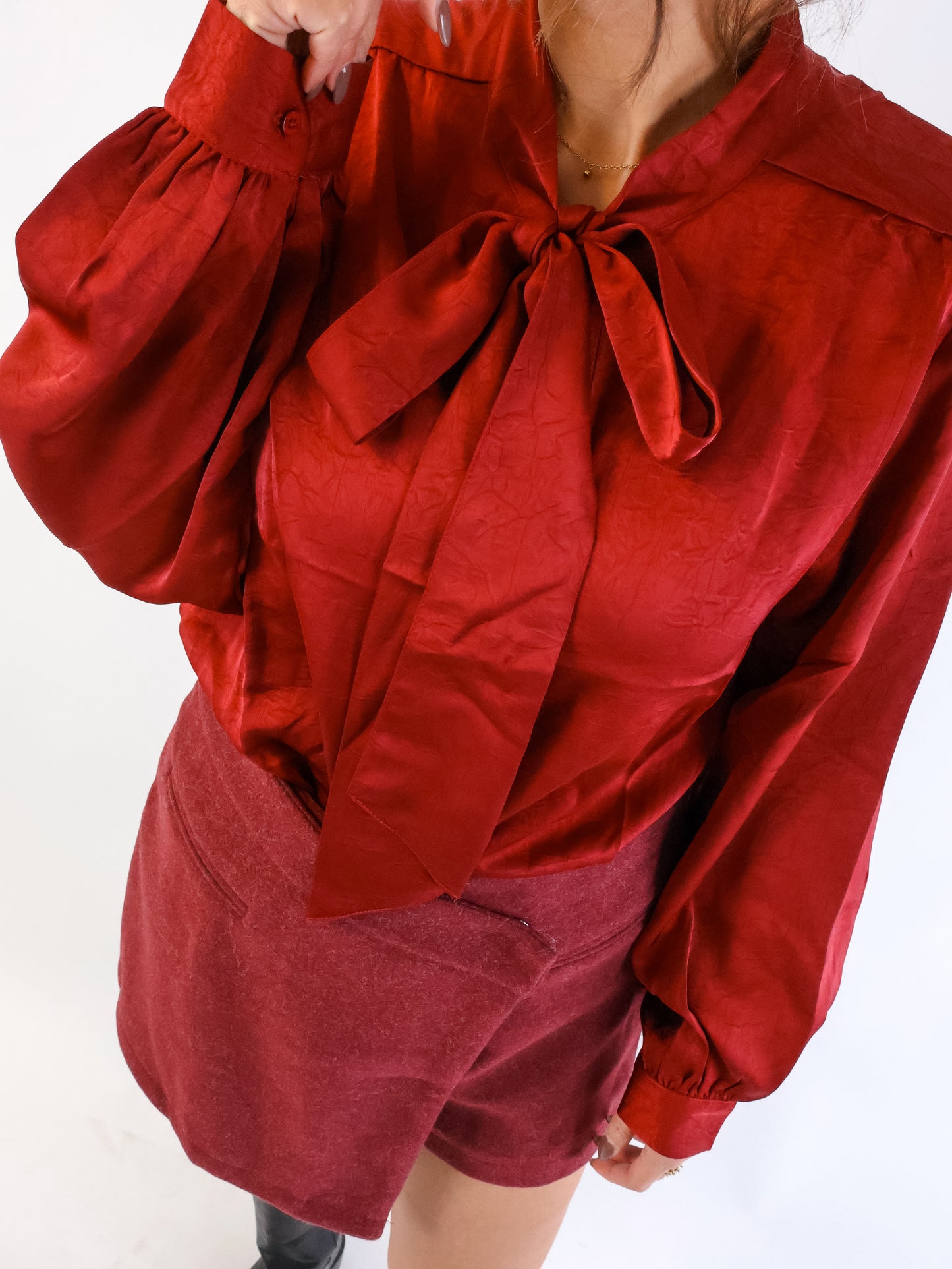 Romina Schlupenbluse Bordeaux