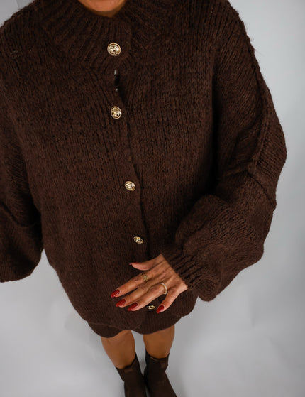 Oversize Cozy Cardigan Dark Choc