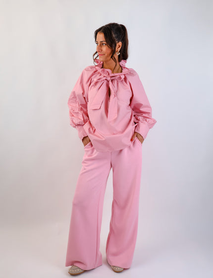 Bow Bluse Rosa
