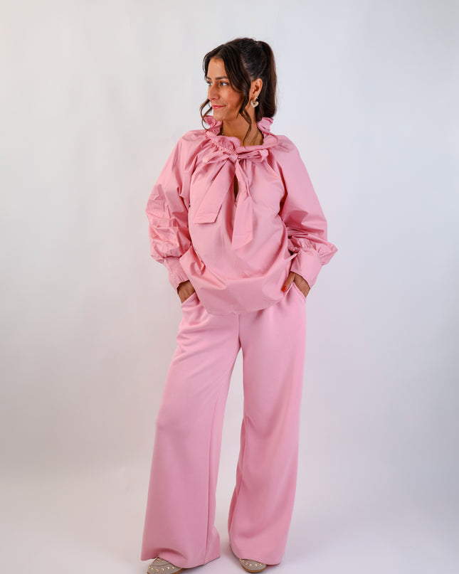 Bow Bluse Rosa