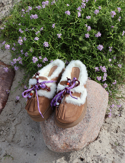 DWRS NOVA suede - Loafers | Cognac / Off white