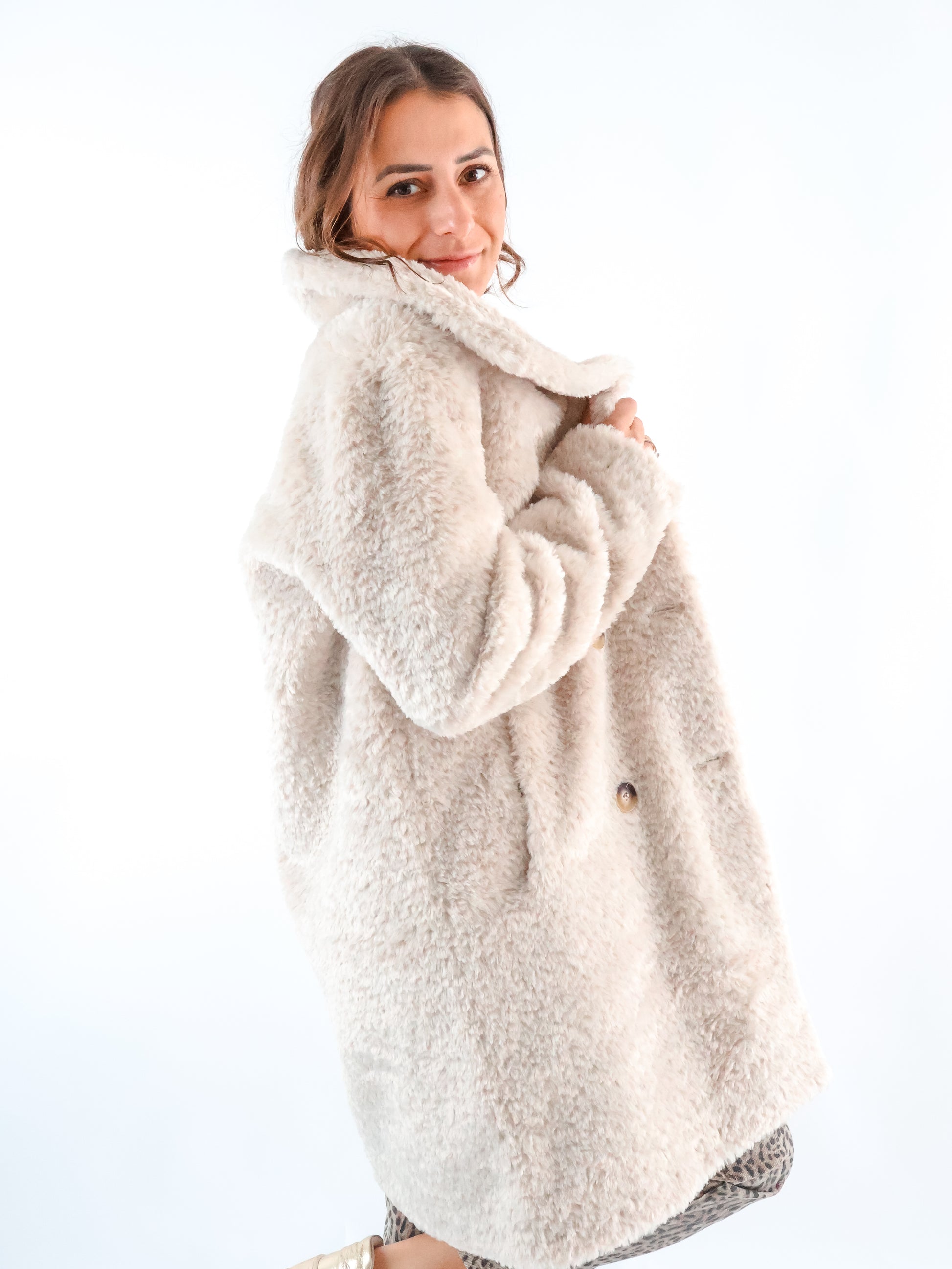 Rino & Pelle Teddy Coat Birch