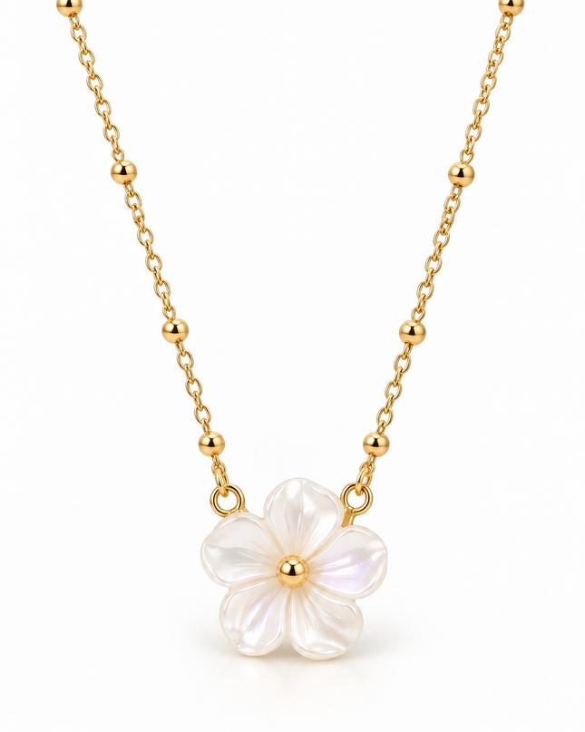 Halskette „Pearl Blossom“ – Gold