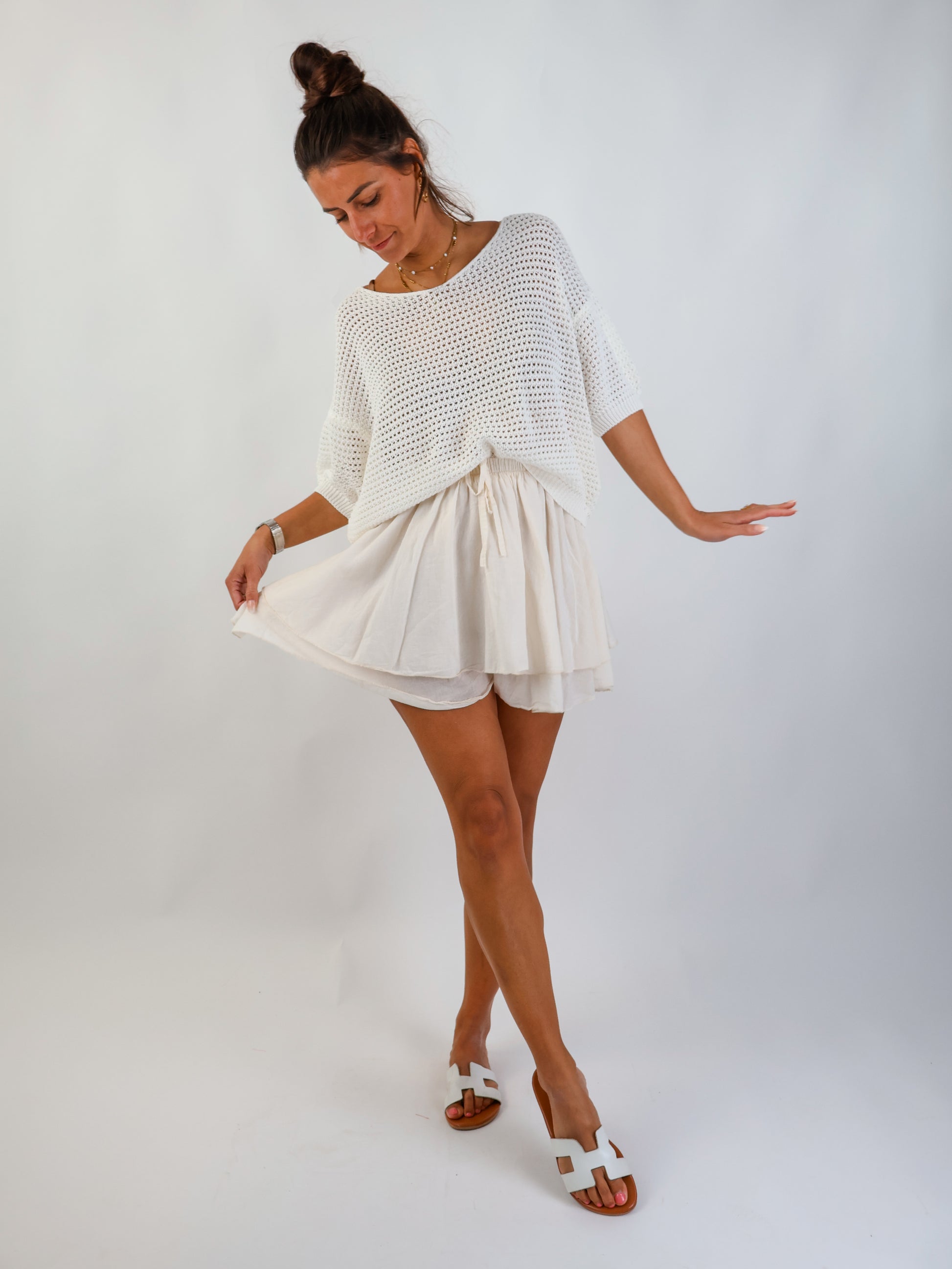 Flared Skirt Creme