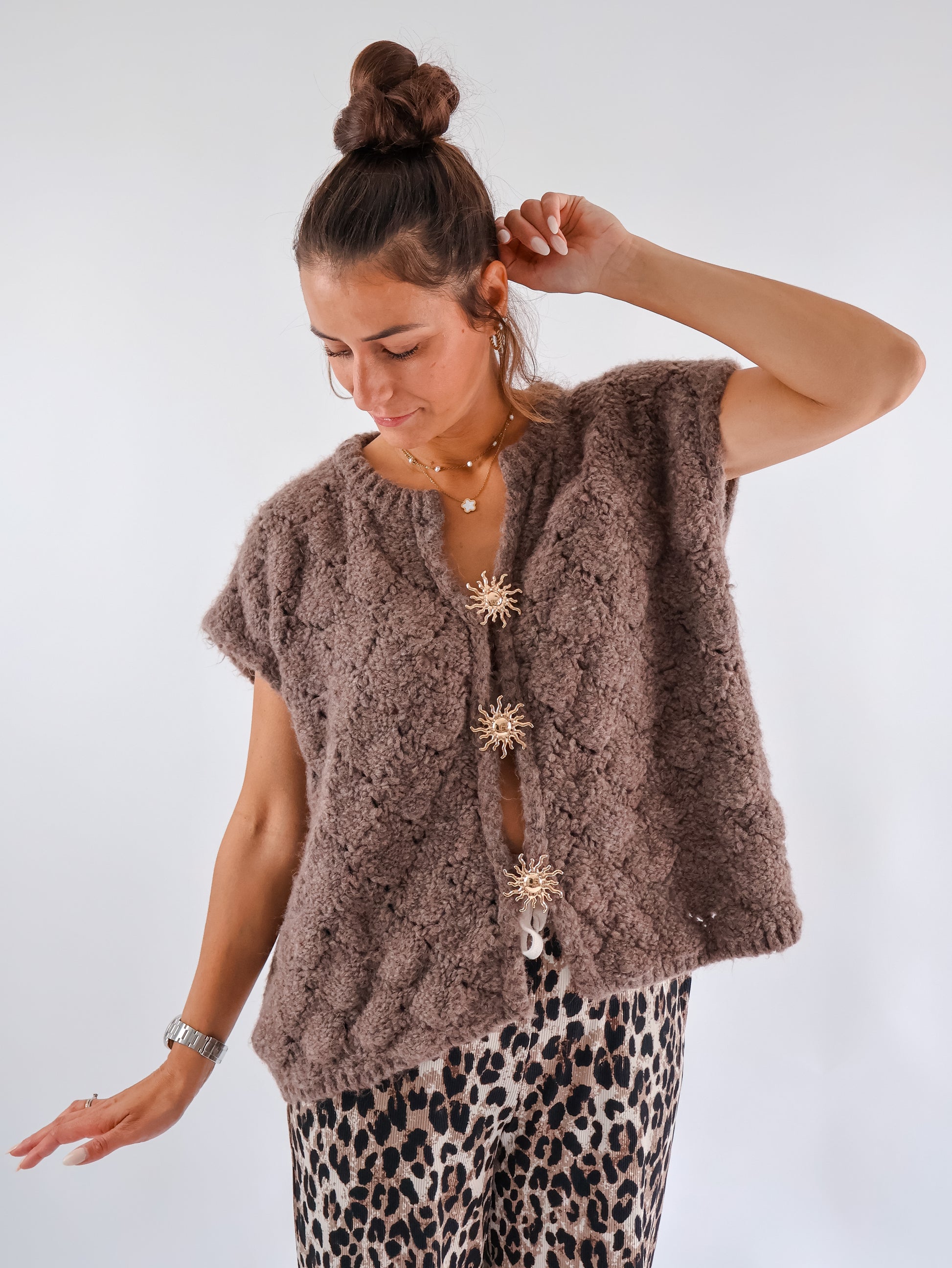 Sol Strickweste Marron