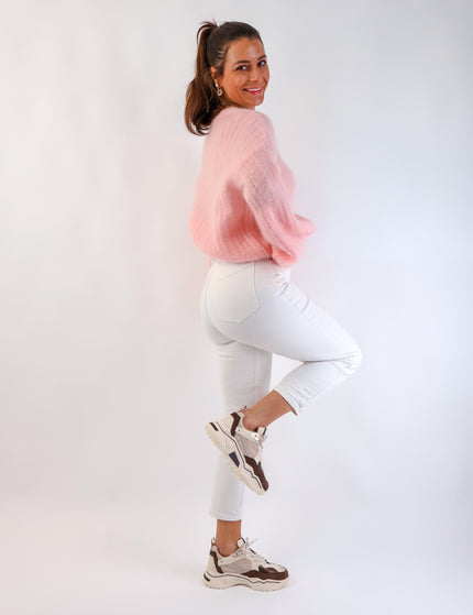 ★ Premium Kidmohair Pullover mit Ballonärmeln Rosé