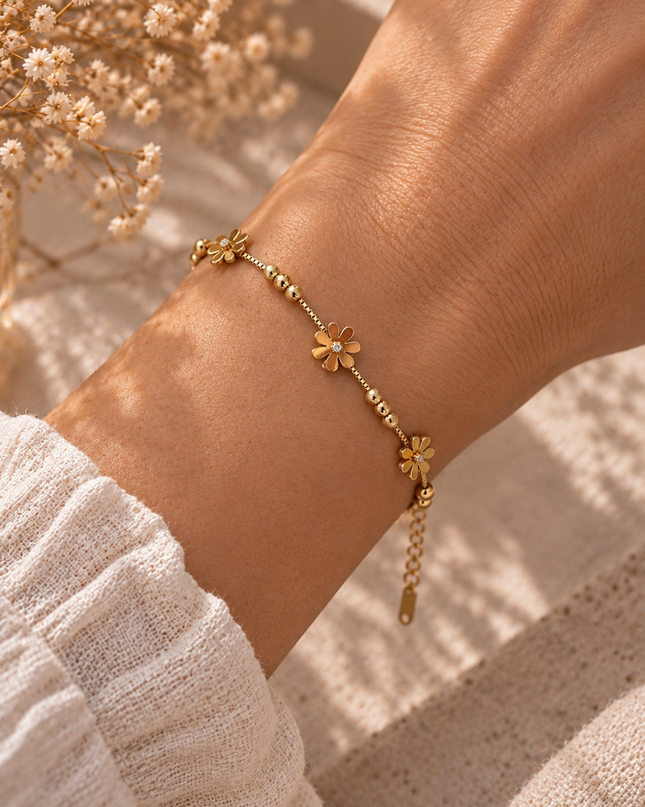 Golden Flower Armband