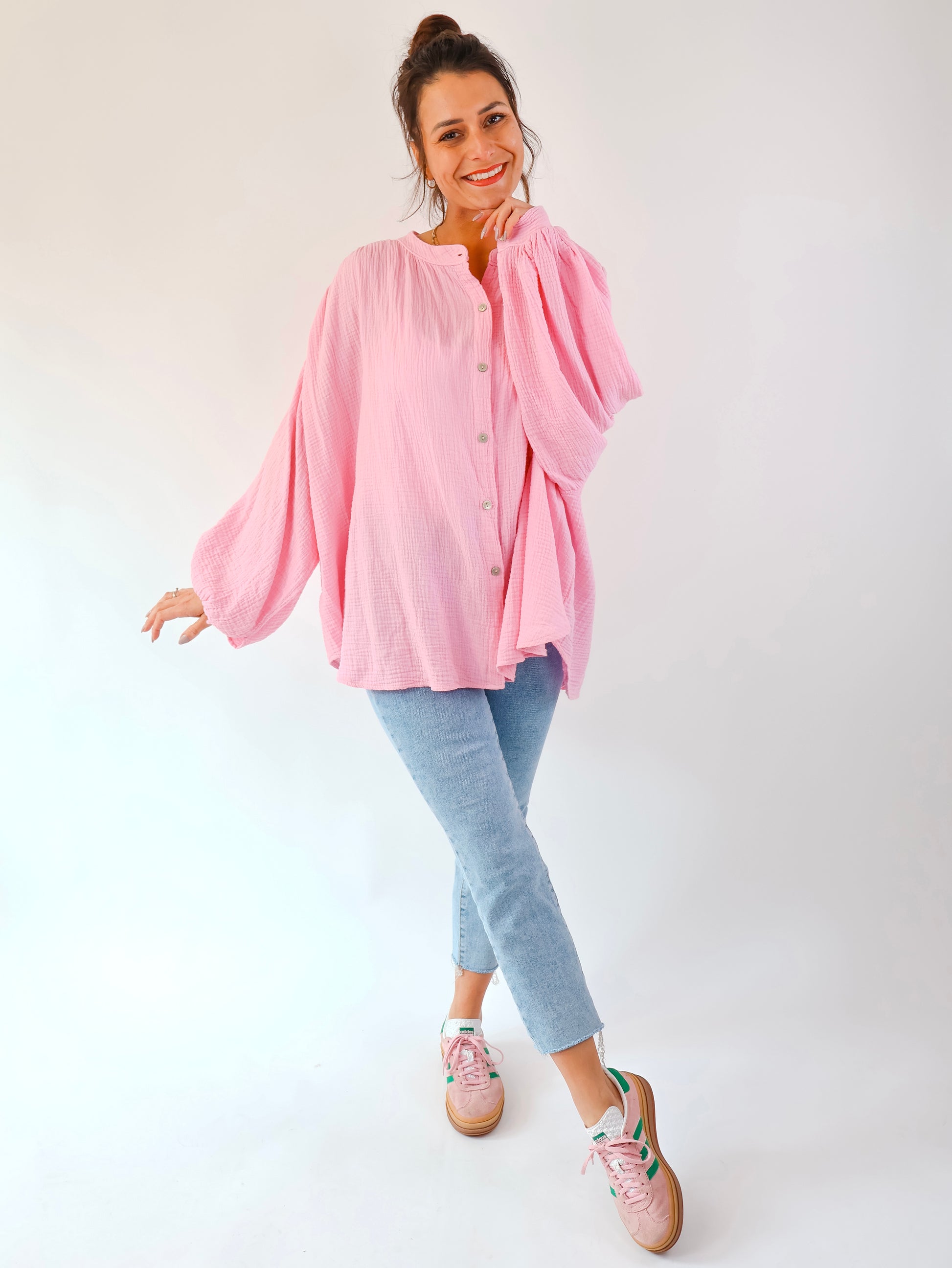 Mia Musselinbluse Rosa
