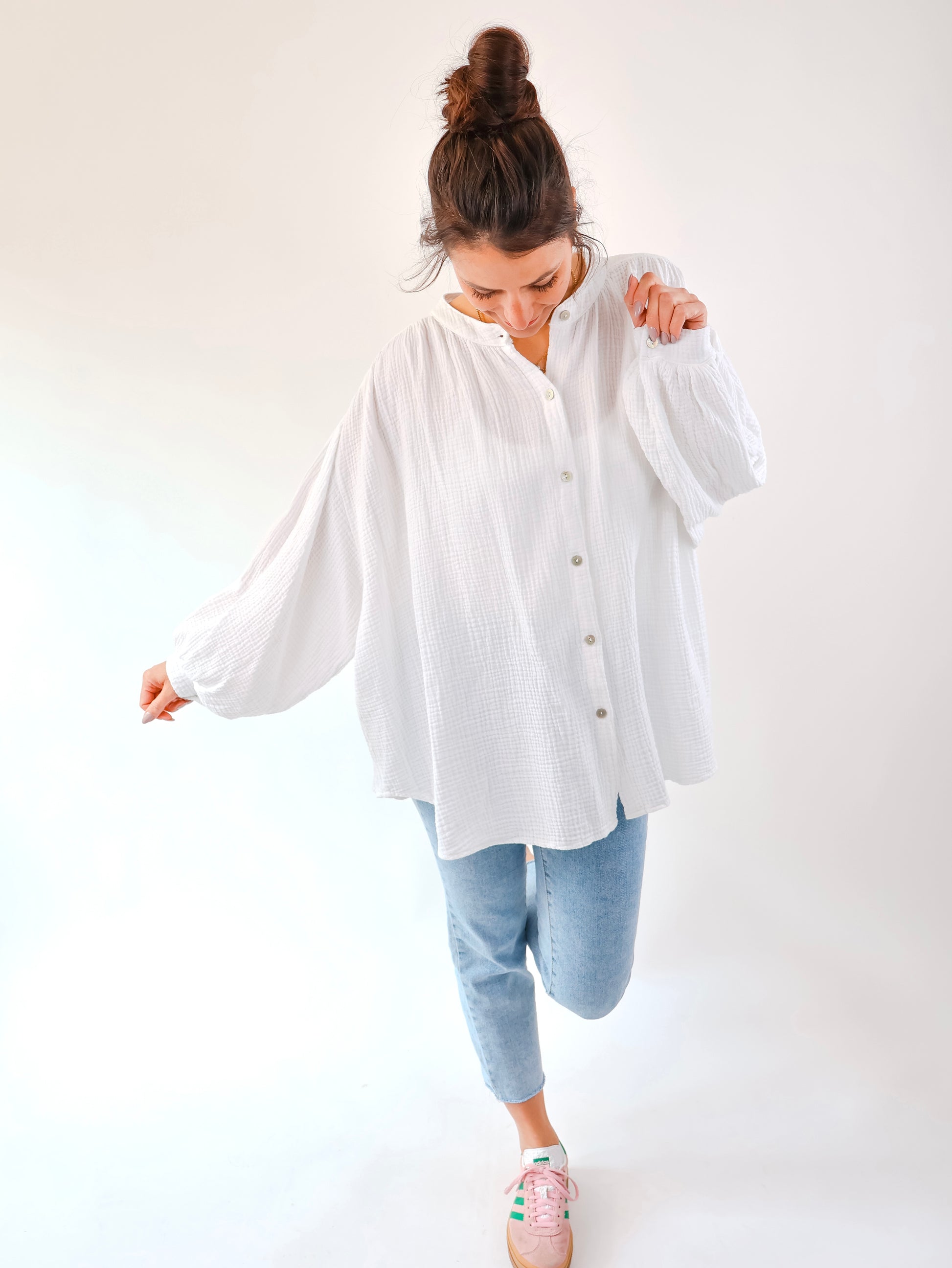 Mia Musselinbluse Weiß