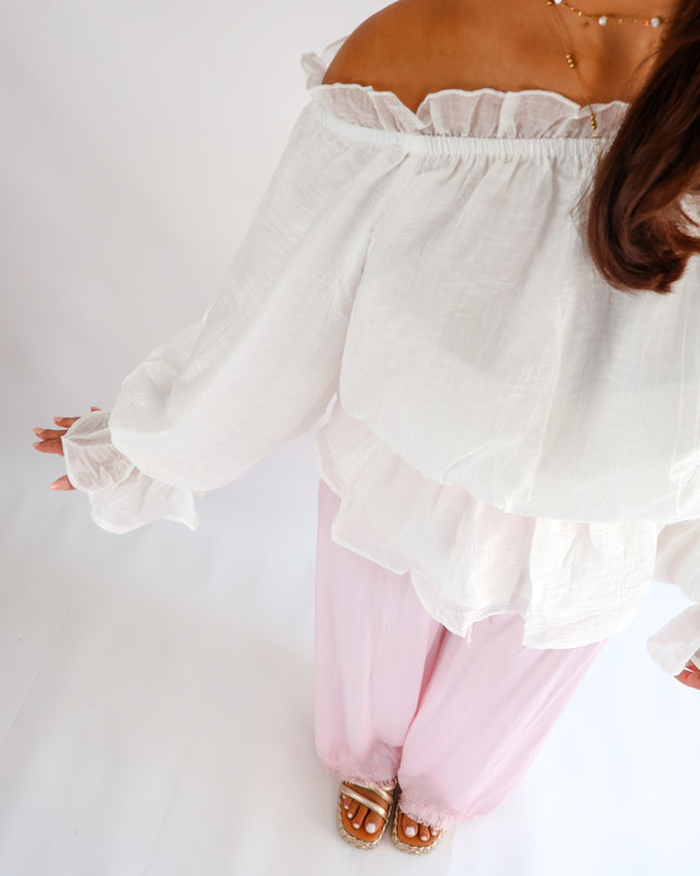 Volant Bluse Off-white