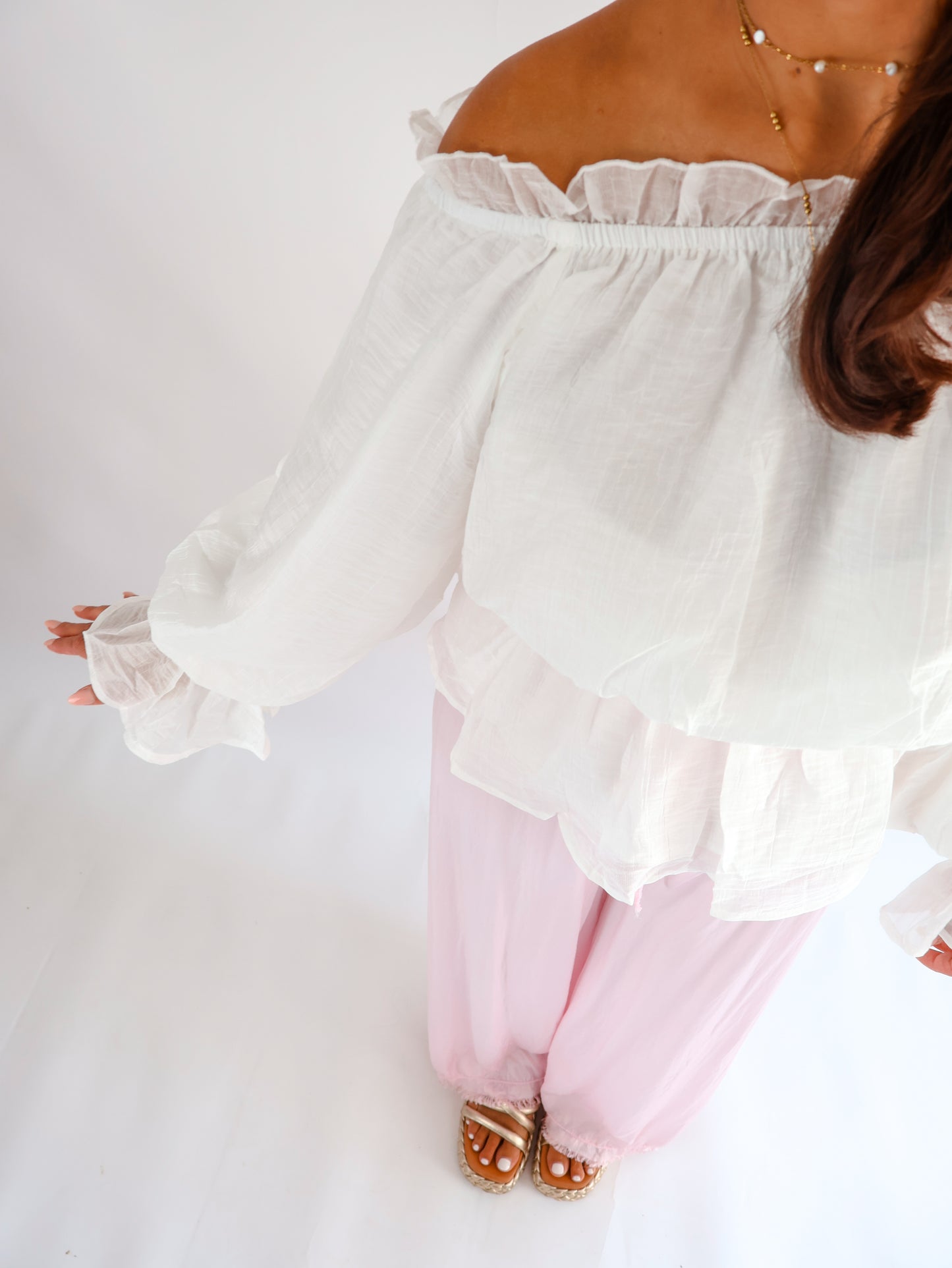 Volant Bluse Off-white