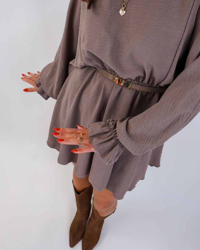 Kira Rüschenkleid Marron