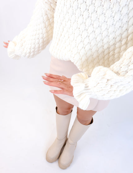 Cute Knit Sweater Creme
