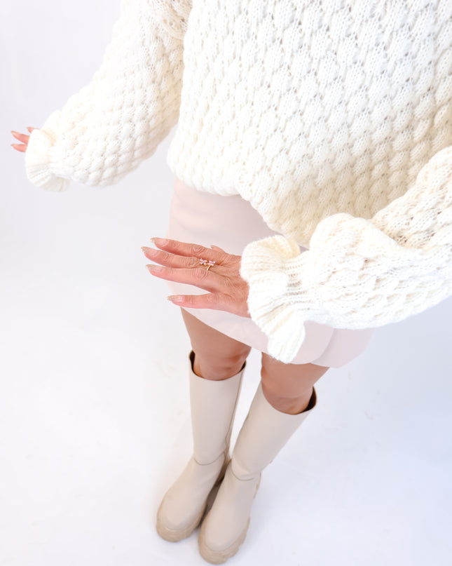 Cute Knit Sweater Creme