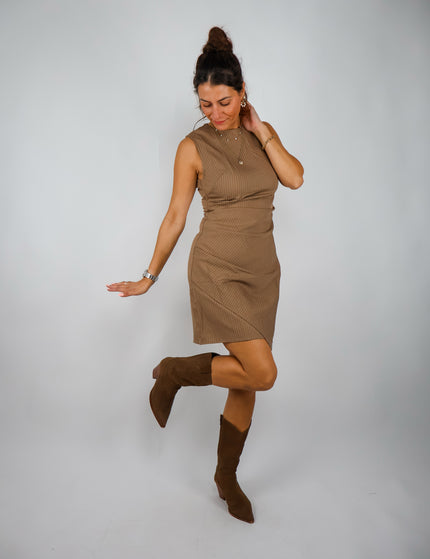 Stripes Kleid Caramel