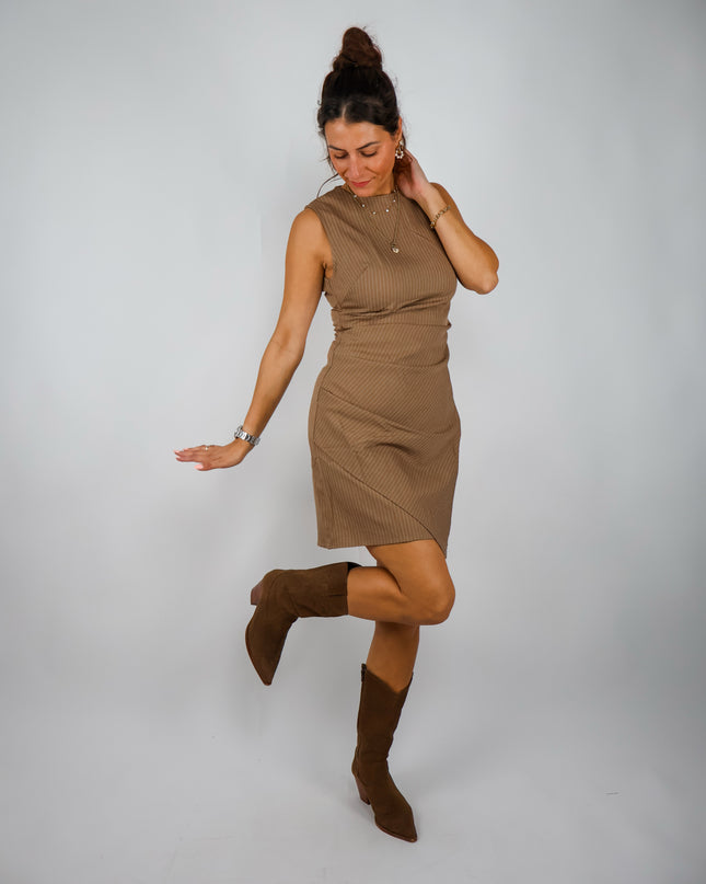 Stripes Kleid Caramel