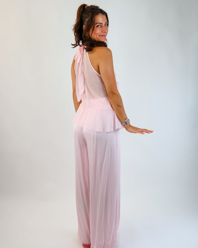 Volant Top Rosa
