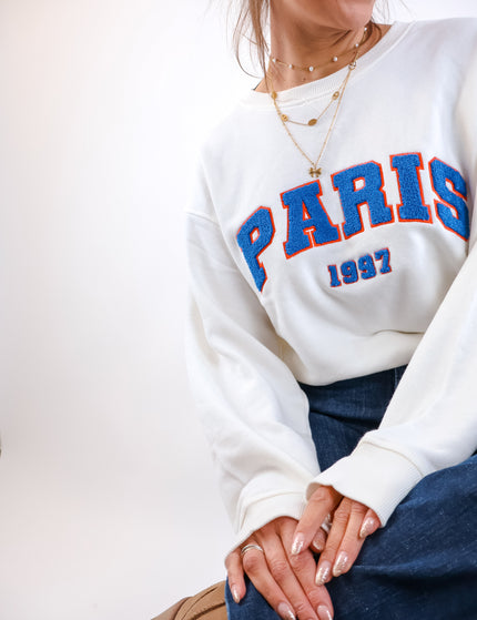 Smith&Soul Relaxed College Sweatshirt Offwhite