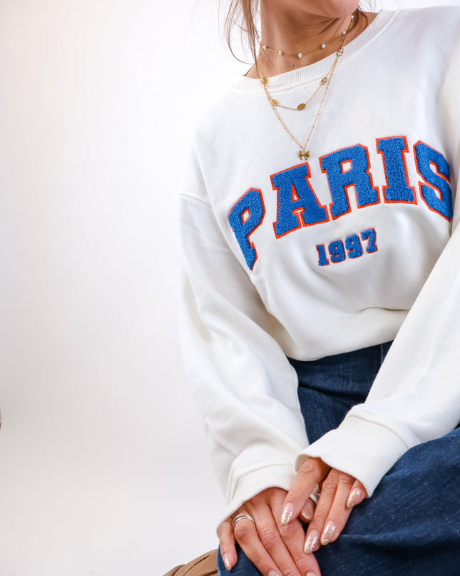 Smith&Soul Relaxed College Sweatshirt Offwhite