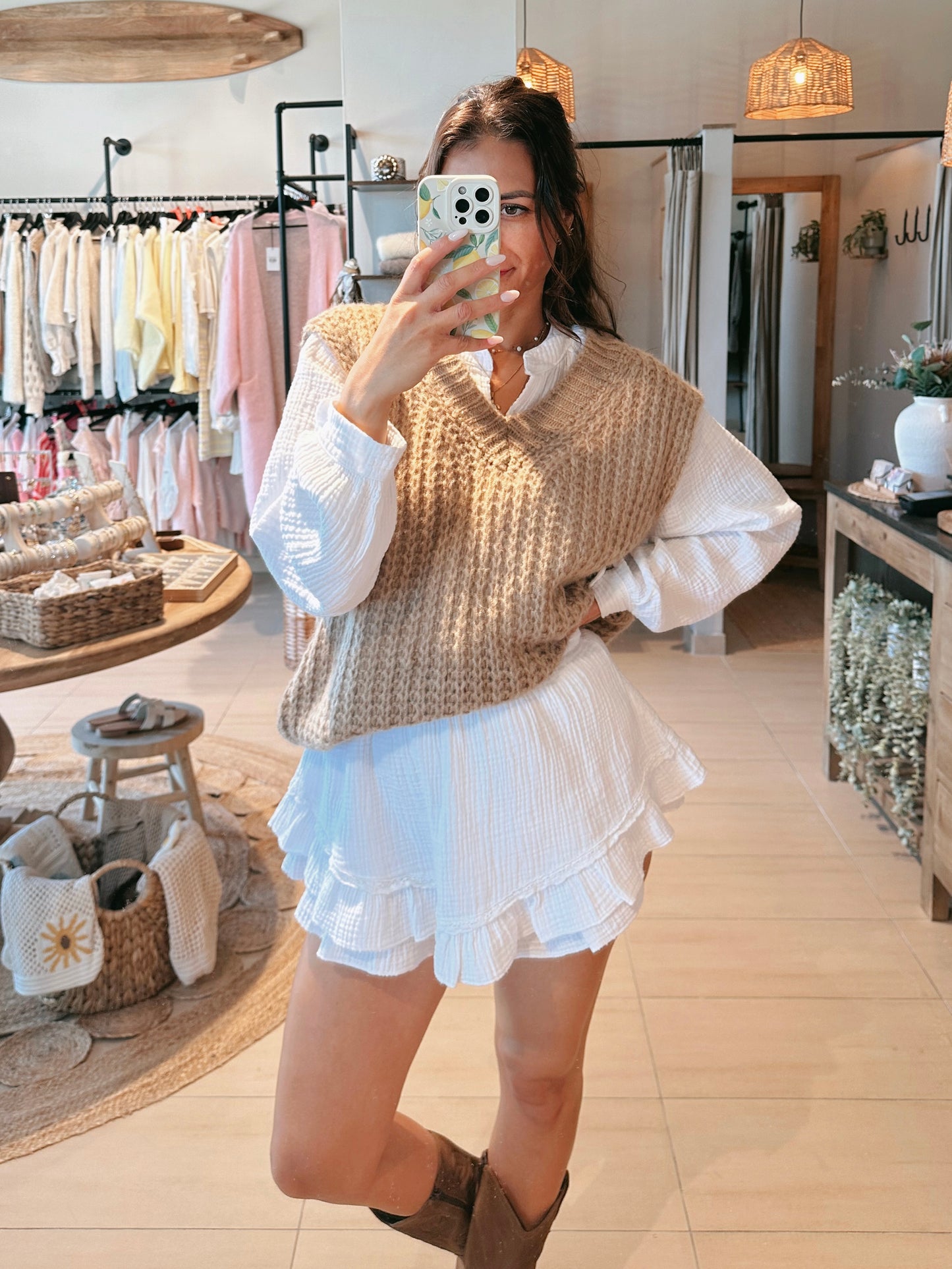 Cara Musselin Set Weiß