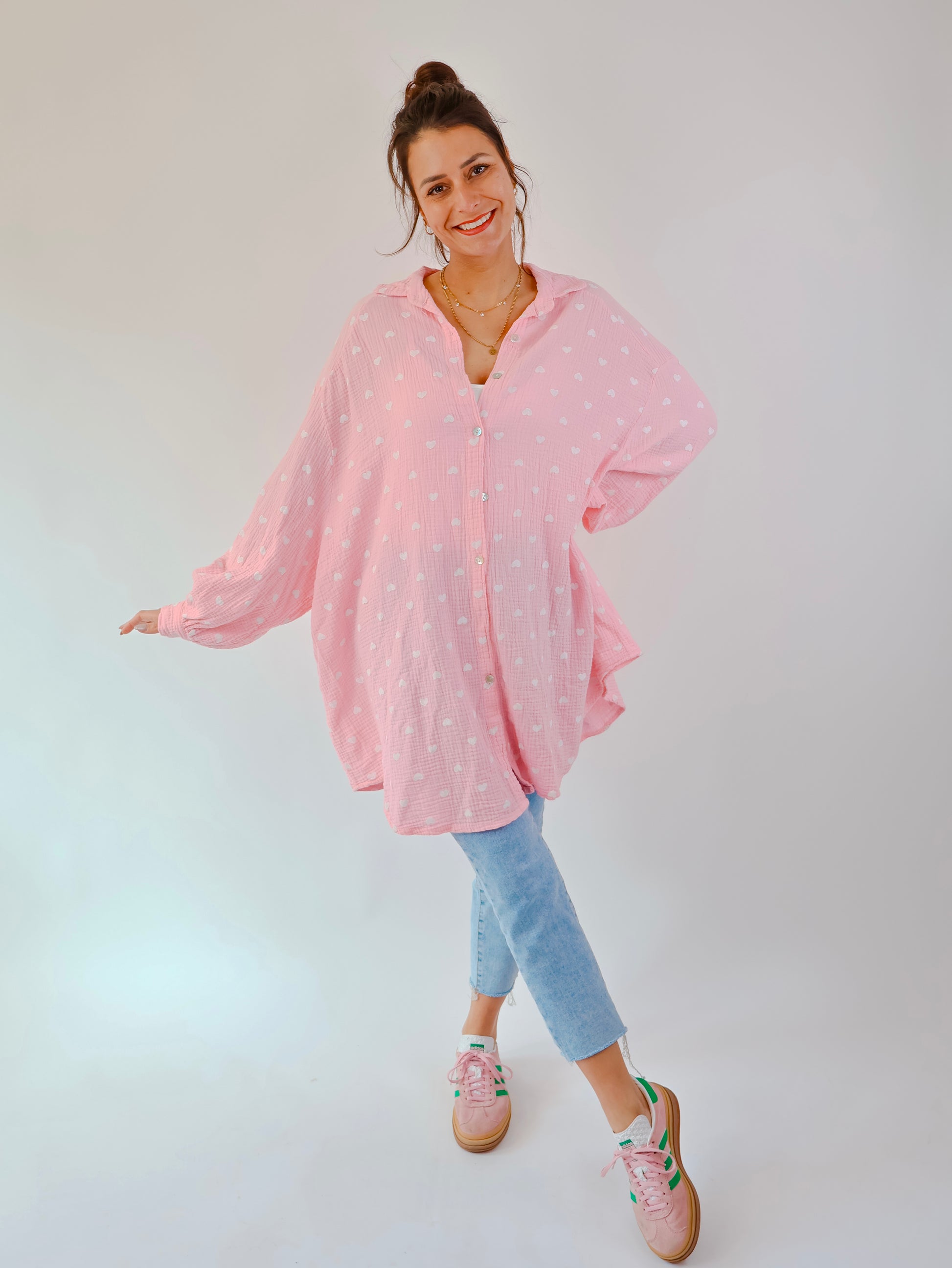 Musselinbluse Herzchen